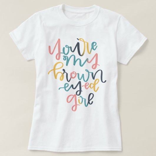 Brown Mit Augen Girl T-Shirt (Design vorne)