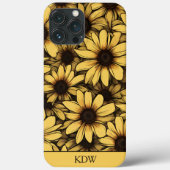 Brown Mit Augen Susan Monogram Case-Mate iPhone Hülle (Rückseite)