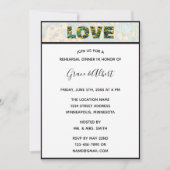 Brown-mit Augen Susan's LIEBE Probe Dinner Einladu Einladung (Vorderseite)