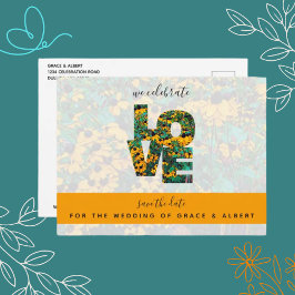 Brown-mit Augen Susans LIEBE Save the Date Postkar Postkarte