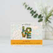 Brown-mit Augen Susans LIEBE Save the Date Postkar Postkarte (Stehend Vorderseite)