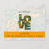 Brown-mit Augen Susans LIEBE Save the Date Postkar Postkarte (Vorderseite)