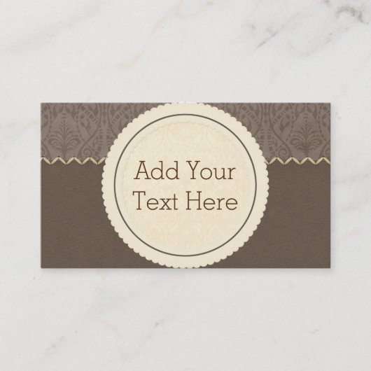 Brown Mocha Business Cards Visitenkarte (Vorderseite)