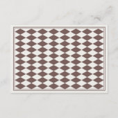 Brown Mocha Striped Harlequin Pattern Wedding RSVP Begleitkarte (Rückseite)