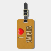 BROWN MODEL - I LOVE STATISTICS GEPÄCKANHÄNGER (Vorderseite vertikal)