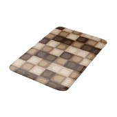 Brown Modern Boho Arch Geometric Aztec Muster Badematte (Schrägansicht)