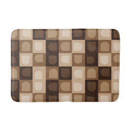 Brown Modern Boho Arch Geometric Aztec Muster Badematte