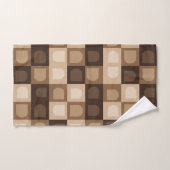 Brown Modern Boho Arch Geometric Aztec Muster Badhandtuch Set (Handtuch)