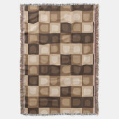 Brown Modern Boho Arch Geometric Aztec Muster Decke (Vorderseite Vertikal)