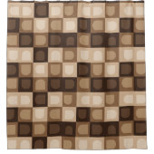 Brown Modern Boho Arch Geometric Aztec Muster Duschvorhang (Vorderseite)