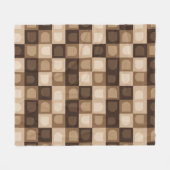 Brown Modern Boho Arch Geometric Aztec Muster Fleecedecke (Vorderseite (Horizontal))