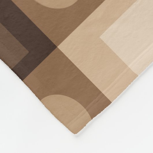 Brown Modern Boho Arch Geometric Aztec Muster Fleecedecke (Ecke)