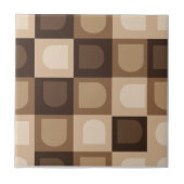 Brown Modern Boho Arch Geometric Aztec Muster Fliese (Vorderseite)
