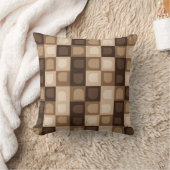 Brown Modern Boho Arch Geometric Aztec Muster Kissen (Decke)