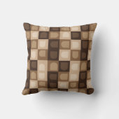 Brown Modern Boho Arch Geometric Aztec Muster Kissen (Rückseite)