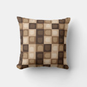 Brown Modern Boho Arch Geometric Aztec Muster Kissen (Vorderseite)