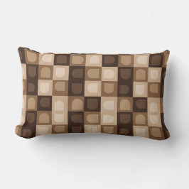 Brown Modern Boho Arch Geometric Aztec Muster Lendenkissen