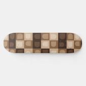 Brown Modern Boho Arch Geometric Aztec Muster Skateboard (Horizontal)