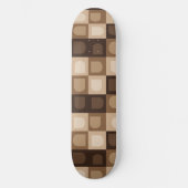 Brown Modern Boho Arch Geometric Aztec Muster Skateboard (Vorderseite)