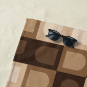Brown Modern Boho Arch Geometric Aztec Muster Strandtuch (Beispiel)