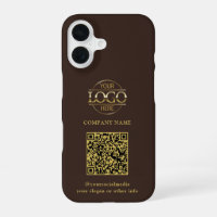 Brown Modern Business Logo & QR Code Werbung