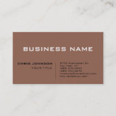 Brown Modern Contemporary Company Visitenkarte (Vorderseite)