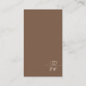 Brown Modern Mix and Match Wedding RSVP Card Visitenkarte (Rückseite)