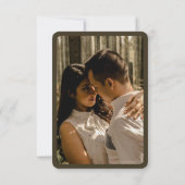 Brown Modern Photo RSVP Insert QR Code (Rückseite)