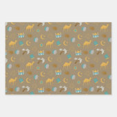 Brown Modern Ramadan Eid Mubarak Happy Eid Geschenkpapier Set (Vorderseite)
