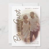 Brown Modern Romantic Overlay Gradient Script Save The Date (Vorderseite)