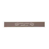 Brown Modern Wedding Elegant BOHO Belly Band (Flach)