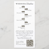 Brown Modern Wedding Timeline and Party QR Code Programm (Rückseite)