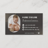 Brown Modern Wellness-Center & Massage Business Ca Visitenkarte (Vorderseite)