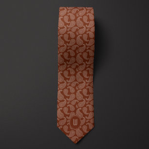 Brown Monochrome Monogram Paisley Krawatte
