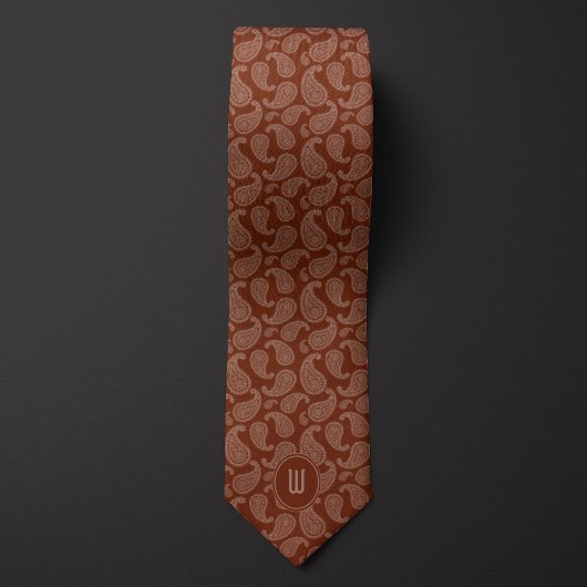 Brown Monochrome Monogram Paisley Krawatte