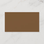 Brown Monogram Berufliche Visitenkarte (Rückseite)