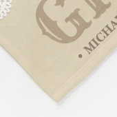 Brown Monogram Foto Collage Fleece Blanket (Ecke)