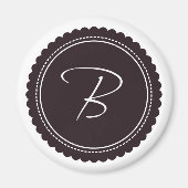Brown Monogram Letter B Magnet (Vorne)
