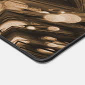 Brown Monogram Modern Watercolor Pattern Schreibtischunterlage (Ecke)