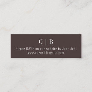 Brown Monogram UAWG Website Mini-Abschlusskarte Mini Visitenkarte