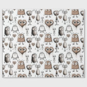 Brown Monsters Geschenkpapier (Flach)