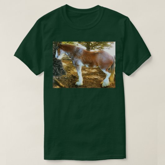 Brown Mottled Clydesdale Horse 1 T-Shirt (Design vorne)