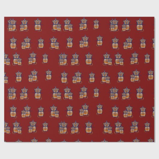 Brown Mouse pattern Curtain Geschenkpapier (Flach)