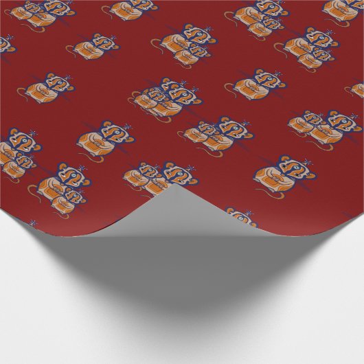 Brown Mouse pattern Curtain Geschenkpapier (Ecke)