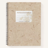 Brown Mulberry Paper-Komposition Notebook Elegant Notizblock (Vorderseite)