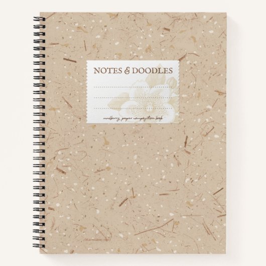 Brown Mulberry Paper-Komposition Notebook Elegant Notizblock (Vorderseite)