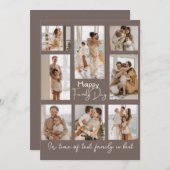 Brown Multi Foto Vatertag-Karte Dankeskarte (Vorne/Hinten)