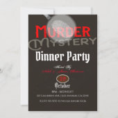 Brown Murder Mystery Dinner Party Einladung (Vorderseite)