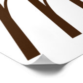 Brown Mushroom Whimsical Nature Food Poster (Ecke)