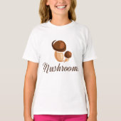 Brown Mushroom Whimsical Nature Food T-Shirt (Vorderseite)